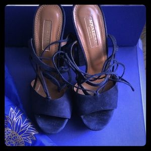 Suede Platform Sandals